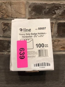 Soportes de identificación horizontales de vinilo C-Line®, 2 3/8" x 3 3/8", transparentes, paquete de 100 - Imagen 1 de 3