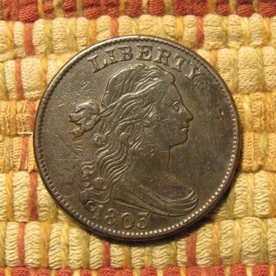 1803 DRAPED BUST LARGE CENT, S-243, XF  ~  ABSOLUTELY CHOICE ORIGINAL EXAMPLE! - Image 1 of 4