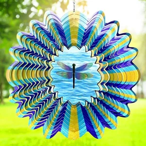 3D Wind Chime Courtyard Colorful Wind Spinning Rotating Chime Decoration Gifts - Picture 1 of 22