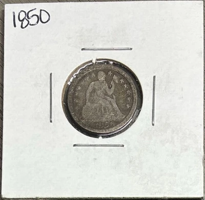 1850 Seated Liberty Dime, Good Condition - Image 1 of 2