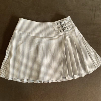 Forever 21 Academia Mini Skirt Pleated Buckled Plaid A-Line -Size XS - Image 1 of 4