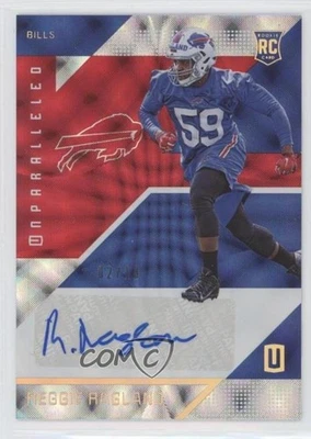 2016 Panini Unparalleled Rookie Red Auto /10 Reggie Ragland #184 Rookie Auto RC - Image 1 of 2
