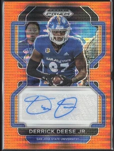 Derrick Deese Jr 2022 Prizm DP Auto Orange Pulsar RA-DDJ /49 San Jose Spartans - Picture 1 of 2