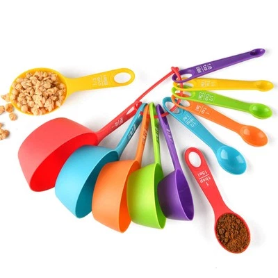Measuring cups and spoons set of 12, Plastic Colorful Measuring Cups - Image 1 of 4