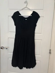 Black stretchy puffball dress by H&M size 40/UK 12 - Picture 1 of 2