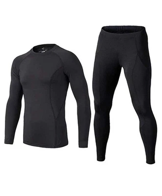 BUYKUD Men's Long Sleeve Base Layer Compression Athletic Underwear Set  size L - Image 1 of 4