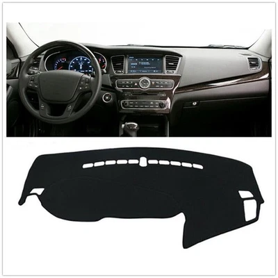 Cubierta de tablero de instrumentos negra para Kia Cadenza 2014-17 tablero de instrumentos tablero anti-sol moldura Foto 1 de 4