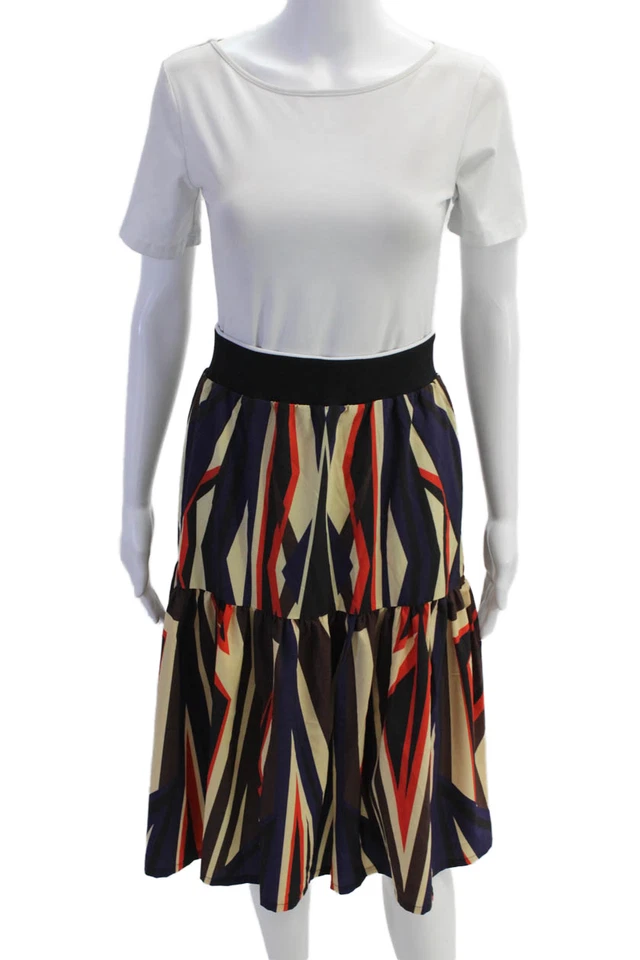 Clover Canyon Womens Printed Elastic Waist A-Line Skirt Multicolor Size M - Image 1 of 4