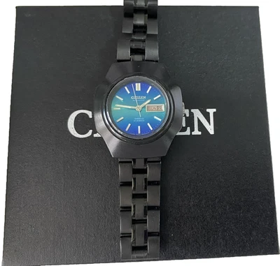 Reloj para dama Citizen vintage automático esfera azul acero inoxidable Foto 1 de 4