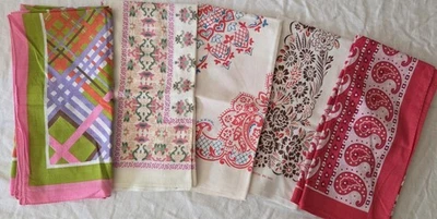 Lote de 5 pañuelos de algodón para mujer Foto 1 de 3