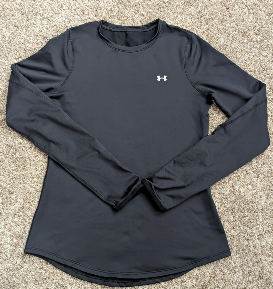 Under Armour ColdGear Fitted Crew Top Black 1298214 Women’s Size S - Image 1 of 4