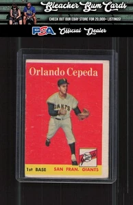 1958 Topps 343 Orlando Cepeda Rookie Creased Miscut - Bild 1 von 2