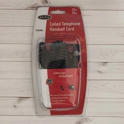贝尔金线圈电话听筒固定电话线25英尺 — 第 1/4 张图片