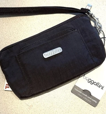 NWT BAGGALLINI Brown Wallet Clutch Wristlet Zip, Credit Card Slots ID Holder - Image 1 of 4