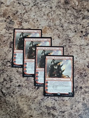 4x Magic The Gathering Khans of Tarkir Sarkhan, the Dragonspeaker NM Playset  - Image 1 of 2