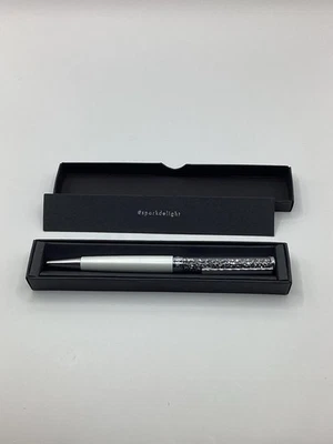 Authentic Swarovski White Pen Light Chrome Pen 5488093 #RARE - Image 1 of 4