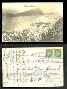Aalesund Alesund Foto Postkarte Møre og Romsdal Norwegen 2 Briefmarken 1906 - Bild 1 von 3