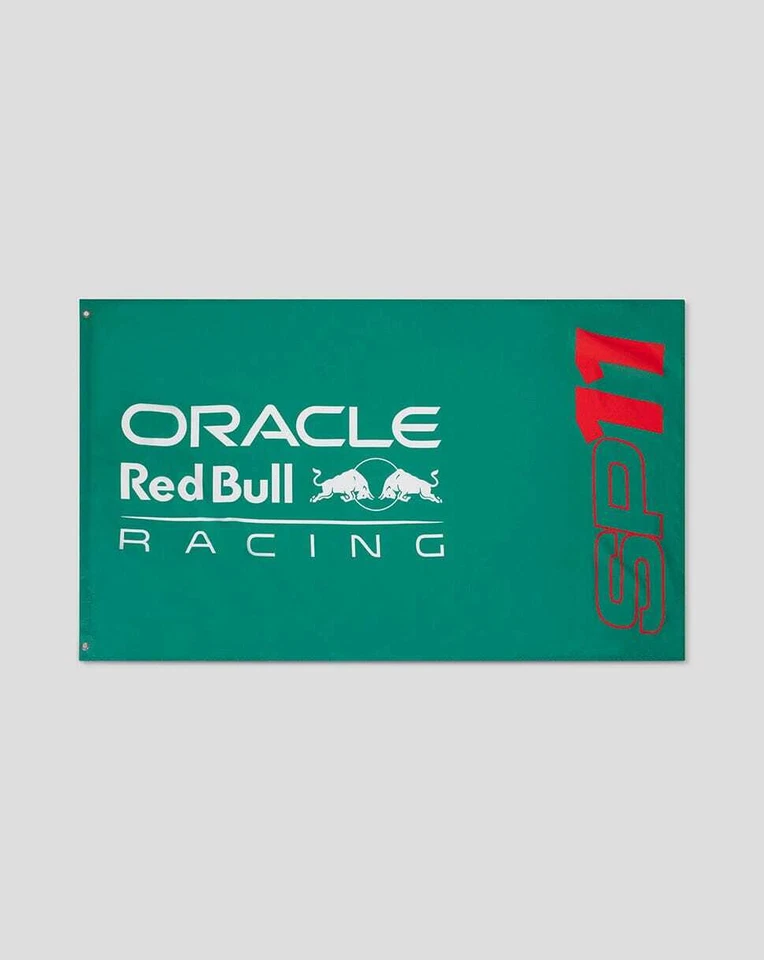 Red Bull Racing F1 Sergio "Checo" Perez Flag - Green - Image 1 of 1