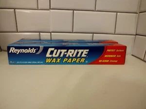 Reynolds Cut-Rite Wax Paper 12" X 75 sq ft Roll Wax Paper Lot of 2 - Picture 1 of 3