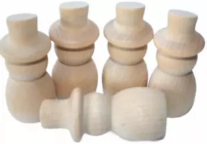 Menge 5-2-7/8" groß Holz Schneemänner Holz Schneemann Farbe Schneemann Zum Selbermachen Schneemann - Bild 1 von 9