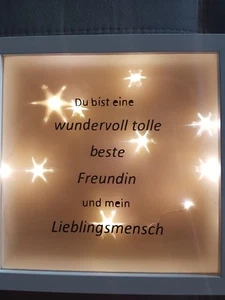 Ribba Rahmen, beleuchteter Bilderrahmen mit Spruch und Sternenfolie - Bild 1 von 1