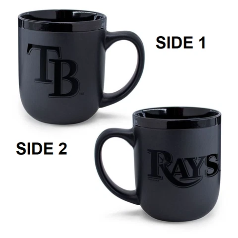 Tampa Bay Rays 17oz Matte Black Coffee Mug [NEW] MLB Tea Cup Hot Tumbler Cover