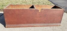 Antique Primitive Oxblood Red Painted Dove Tail Wood Tool Box Chest Carpenter's