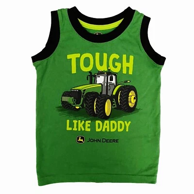 Camiseta John Deere niño pequeño 2T verde resistente como papá camiseta sin mangas tractor agrícola Foto 1 de 4