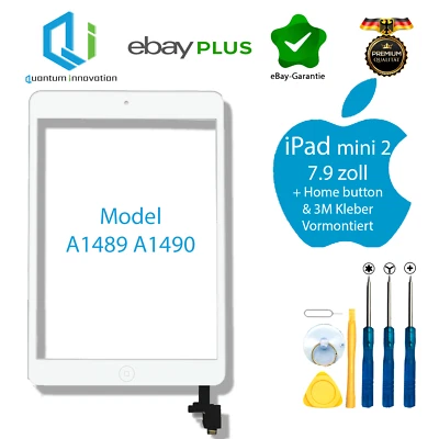 Apple iPad Mini 2 1 Digitizer Display Glas Touchscreen Home Button IC Chip + 3M - Bild 1 von 2
