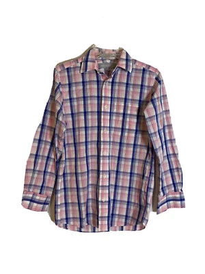 Camisa Nordstorm Niños Abotonada Talla 10 Camisa Manga Larga A Cuadros Foto 1 de 4