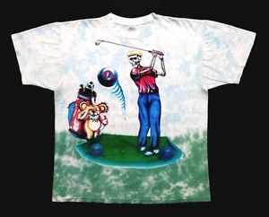 Grateful Dead Shirt T Shirt Vintage 1994 Golfing Golf Club Ball PGA DC USA GD XL - Picture 1 of 12