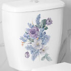 Purple Flower Leaves Wall Sticker Bathroom Toilet Decor Living Room Decoratio -G