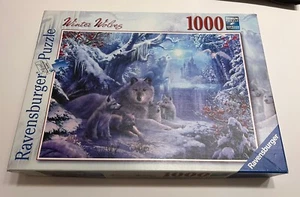 Puzzle Ravensburger 1000 pezzi * lupi invernali * COMPLETO * 2017 * 🧩 - Foto 1 di 10