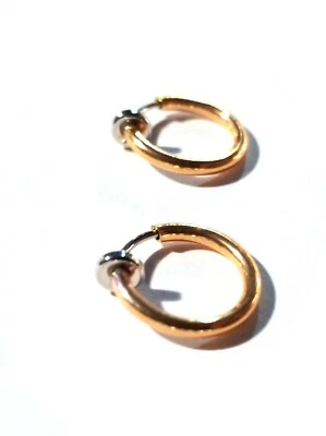 PENDIENTES CLIP PEQUEÑO ARO CHAPADO COLORES SURTIDOS 0,50 PULGADAS MEDIA PULGADA Foto 1 de 4