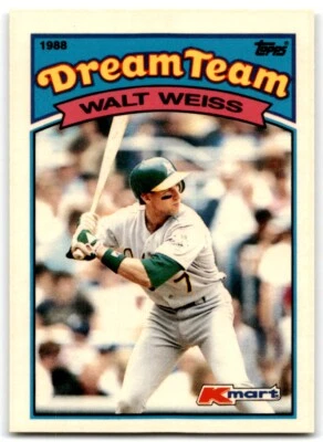 1989 TOPPS KMART DREAM TEAM WALT WEISS OAKLAND ATHLETICS #4 - Image 1 of 2