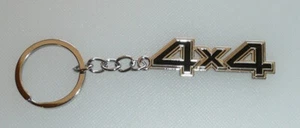 4x4 Black and Chrome Metal Keychain Key Chain High Quality Ships From The USA - Bild 1 von 4