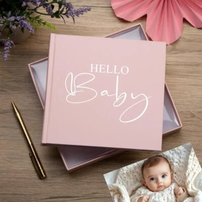 Álbum de fotos Hello Baby para fotos de 50 x 6 por 4 en rosa Foto 1 de 3