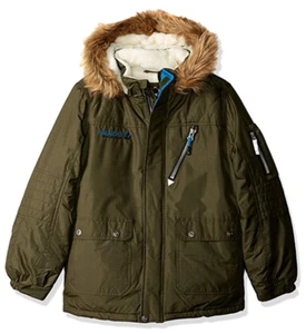 Big Chill Boy's Sherpa Lined Expedition Series Jacket Forest - Picture 1 of 2