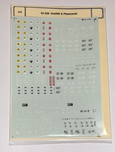 MICROSCALE HO DECAL-CARD PLACARDS & GRAFITTI - #87-228 - Picture 1 of 1