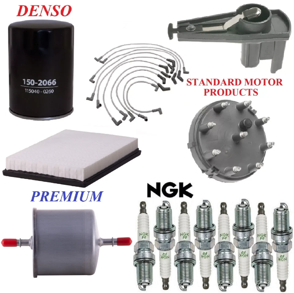 Tune Up Kit Filters Cap Wire Plugs For FORD LTD CROWN VICTORIA V8 5.0L 1987-1991 - Image 1 of 1