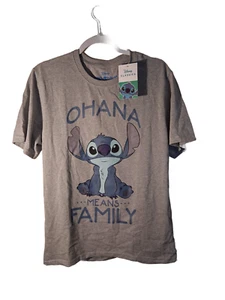 New Womens Gray Stitch T-Shirt size MEDIUM - Picture 1 of 2