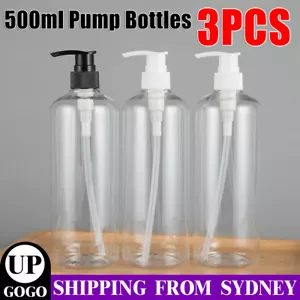 3PCS 500ml Soap Dispenser Shampoo Pump Bottles Cream Lotion Bottle Container NEW - Picture 1 of 11