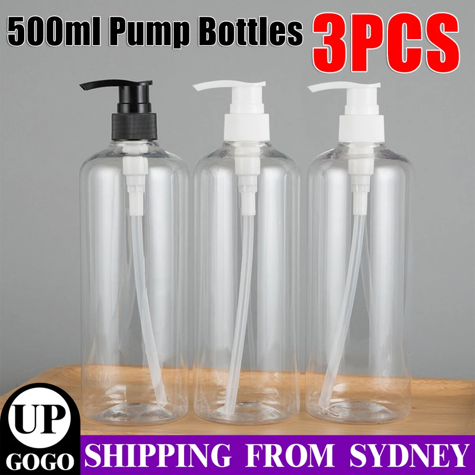 3PCS 500ml Soap Dispenser Shampoo Pump Bottles Cream Lotion Bottle Container NEW - image 1 of 4