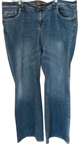 HYDRAULIC  Distressed Stretch Blue Denim Hi Rise Bootcut Jeans Size 22 (44x33) - Picture 1 of 11