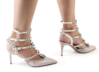 Auténticos zapatos de cuero de diseñador italiano Nando Muzi tallas 5,7 rosa Foto 1 de 4