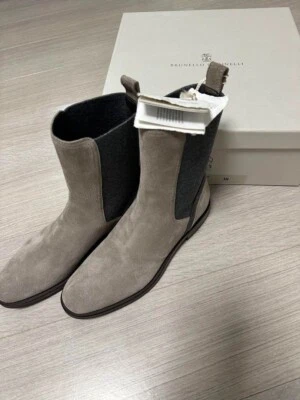 Botas Chelsea Brunello Cucinelli Gamuza Monili Zapatos Talla 38 Hechas en ITALIA Nuevas Foto 1 de 4