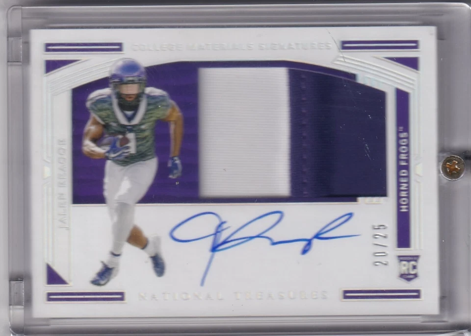 Jalen Reagor 2020 National Treasures 2 Color Patch Rc On Card Auto (20/25) - Image 1 of 2