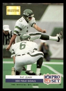 1992 Pro Set FACT Mobil #20 Pat Leahy New York Jets - Picture 1 of 2