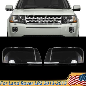 Pair Headlight Headlamp Lens Cover For 2013-2015 Land Rover LR2 - Foto 1 di 13