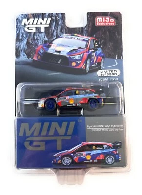 chase Mini GT 1:64 Hyundai i20 N Rally1 2023 Rally Monte Carlo 3rd Place #11 710 - Image 1 of 4